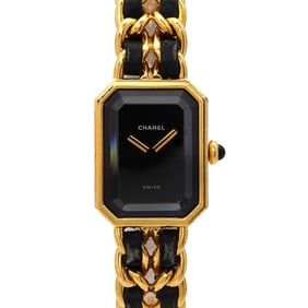 CHANEL Premiere Women's Watch, Size L, H0001, Black and Gold, Quartz Movement