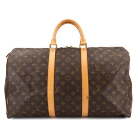 Louis Vuitton Monogram Keepall 50 Boston Bag, Brown, M41426