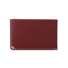 Hermes Hermès H Sellier Card Case, Evercolor Rouge H, Double Stamp