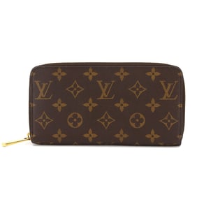 Louis Vuitton Monogram Zippy Wallet, Round, Brown, M42616