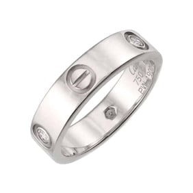 Cartier Love #61 Ring with 3 Half Diamonds in 18K White Gold (750)