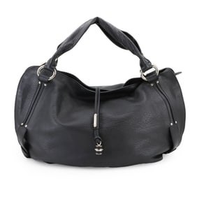 Celine Bittersweet Tote Bag in Black Leather with Silver Hardware