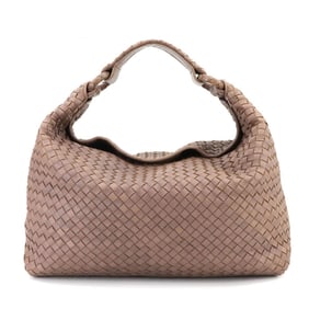 Bottega Veneta Intrecciato Shoulder Bag in Brown Leather