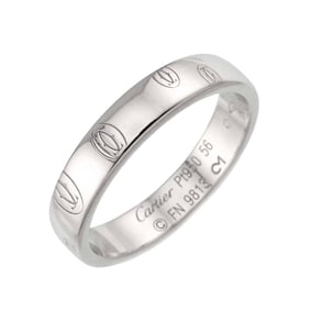 Cartier Happy Birthday SM #56 Ring, Platinum, Logo Ring