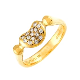 Tiffany & Co. Bean Ring, size 11, diamond, 18K yellow gold (750)