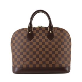 Louis Vuitton Damier Alma PM Handbag in Ebene Leather, N51131, Brown with Gold Hardware