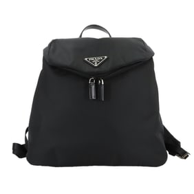 Prada Backpack, Nylon and Leather, Black, with Silver Hardware, 2VZ095