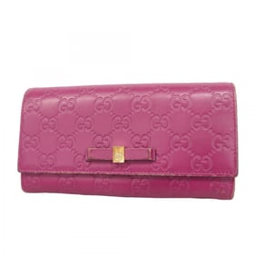 Gucci long wallet Guccissima 388679 leather purple women's
