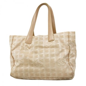 Chanel New Travel Nylon Tote Bag, Beige, Champagne, Women's