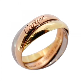 Cartier Trinity Ring, 18K Yellow Gold, White Pink #46, Women's