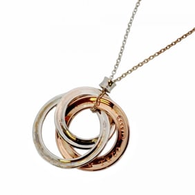 Tiffany Interlocking Necklace in Silver 925 and Rubedo Metal for Women