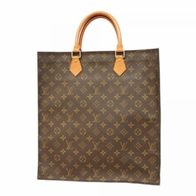 Louis Vuitton Monogram Sac Plat Tote Bag M51140 Brown Women's