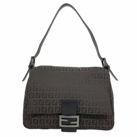 Fendi Zucchino Mamma Bucket Shoulder Bag in Brown Nylon Canvas for Women
