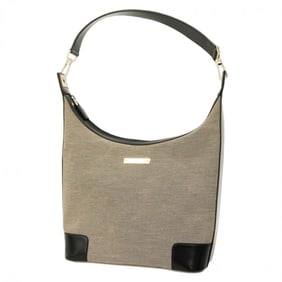 Gucci Shoulder Bag 001 4204 Canvas Beige Black Champagne Women's