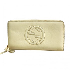 Gucci Soho Long Wallet 282413 Leather Ivory Champagne Women's P1497193