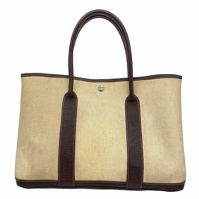 Hermes Hermès Garden PM Tote Bag, Toile H, Brown, T-Stamp, Women's