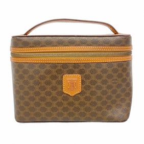 Celine Vanity Bag Macadam Brown Women's
