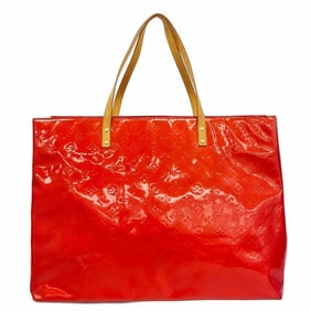 Louis Vuitton Vernis Reed GM Tote Bag M91084 Rouge Women's
