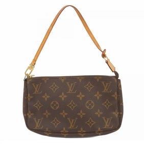 Louis Vuitton Monogram Pochette Accessoires M51980 Brown Women's Pouch