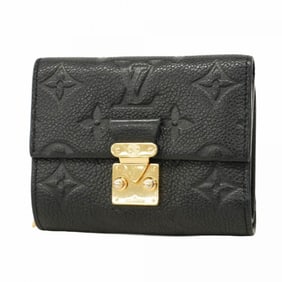 Louis Vuitton Monogram Empreinte Portefeuille Metisse Tri-fold Wallet M80880 Noir Women's