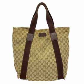 Gucci Tote Bag GG Canvas 189669 Brown Beige Women's