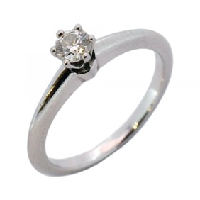 Tiffany Solitaire Ring, 1PD, Pt950 Platinum, Diamond, Size 11.5, Women's