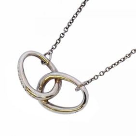Tiffany necklace double loop silver 925 women's