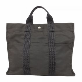 Hermes Hermès Air Line MM Tote Bag, Canvas, Gray, Men's and Women's