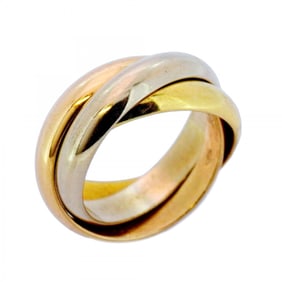 Cartier Trinity Ring, 18K Yellow Gold, White Pink #49, Women's