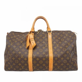Louis Vuitton Monogram Keepall 50 Boston Bag M41426 Brown Men's and Women's