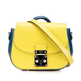 Louis Vuitton Epi Eden PM Handbag/Shoulder Bag, 2-Way, M40984, Yellow/Blue Two-Tone Leather,