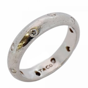 Tiffany Ring Dots Pt950 Platinum Diamond Women's Size 12