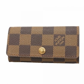 Louis Vuitton Damier Multicle 4 Key Case N62631 Ebene for Men and Women