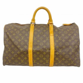 Louis Vuitton Monogram Keepall 50 Boston Bag M41426 Brown Men's and Women's