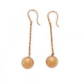 Tiffany earrings hardware ball 18KPG pink gold ladies