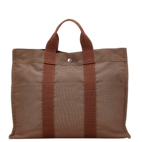 Hermès Air Line Tote MM Bag Handbag Brown Canvas Women's HERMES