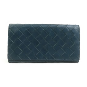 Bottega Veneta long wallet in intrecciato leather blue-green for men and women, r10733g