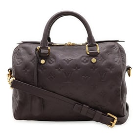 LOUIS VUITTON Monogram Empreinte Speedy Bandouliere 25 Handbag/Shoulder Bag, Orb, Purple, M40765