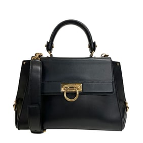 Salvatore Ferragamo Sofia handbag and Gancini shoulder bag in black