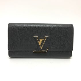 LOUIS VUITTON M61248 LV Logo Portefeuille Capucines Bifold Long Wallet in Taurillon Leather,