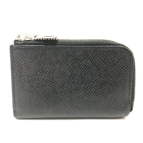 LOUIS VUITTON M63375 Taiga Porte Monnaie Jour Coin Purse in Leather, Men's, Black
