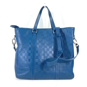 LOUIS VUITTON N41352 Damier Infini Tadao PM 2-Way Shoulder Bag/Tote Bag in Leather, Men's, Neptune