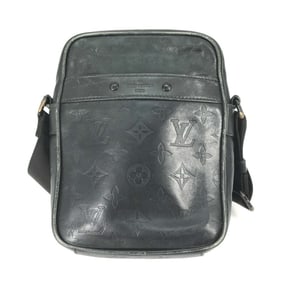 LOUIS VUITTON M43681 Monogram Shadow Danube PM Pochette Shoulder Bag in Black Leather