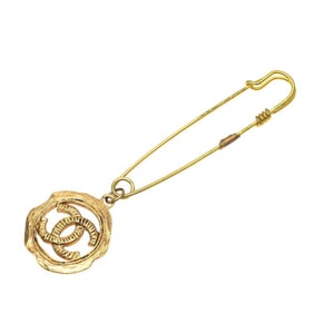Vintage Chanel Coco Mark Brooch, Gold Plated, Women's, CHANEL
