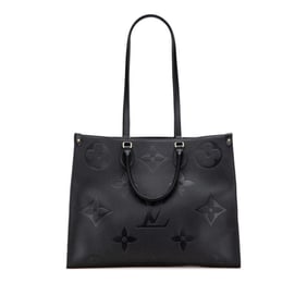 Louis Vuitton Monogram Empreinte Giant On-the-Go GM Tote Bag/Shoulder Bag M44925 Noir Black Leather