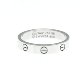 Cartier Mini Love Ring White Gold (18K) Fashion No Stone Band Ring Silver