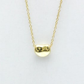 Tiffany Bean Extra Mini Necklace No Stone Men's Fashion Pendant Necklace (Gold)