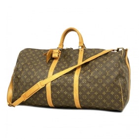 Louis Vuitton Boston Bag Monogram Keepall Bandouliere 60 M41412 Brown Men's Women's