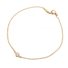 Tiffany Bracelet by the Yard 1PD K18YG Yellow Gold Diamond Ladies