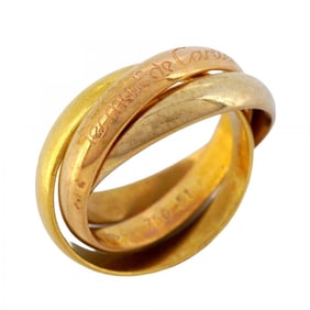 Cartier Ring Trinity K18YG Yellow Gold K18WG White K18PG Pink #51 Ladies